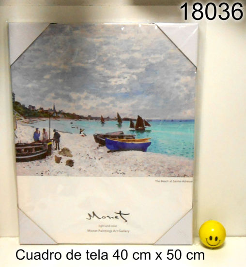 Imagen de CUADRO DE TELA 40X50 MONET BEACH 3.23